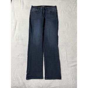 Democracy Jeans Women's 12 Blue Straight Leg Medium Wash Stretch 32x32